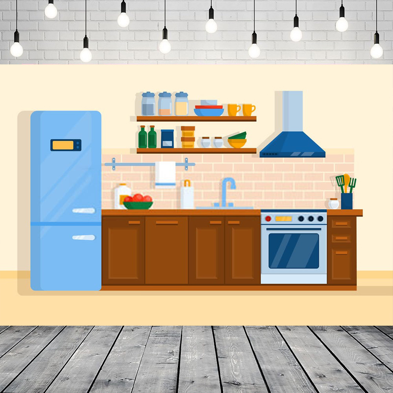Kitchen Baking Background - Tło fotograficzne do kuchni z motywem
