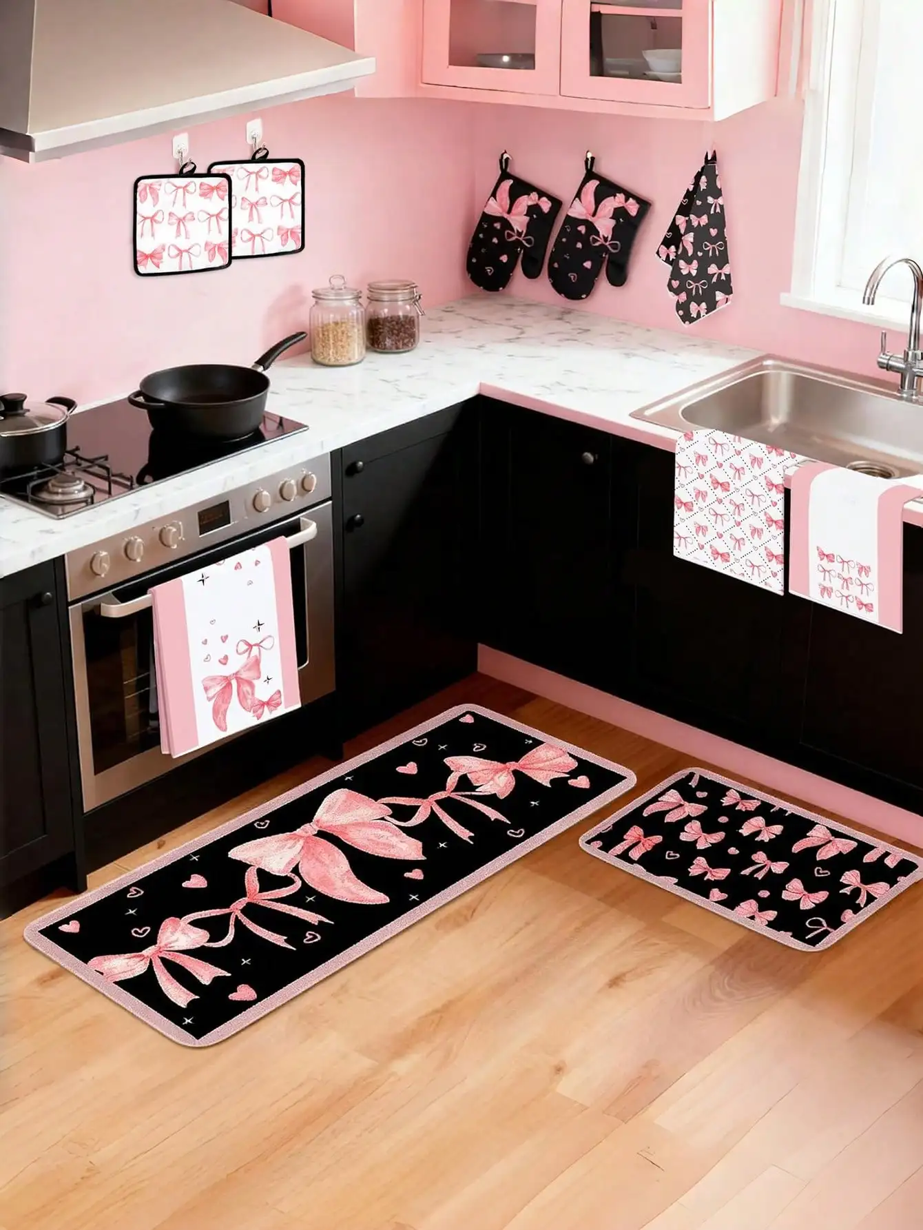 Baking Kitchen Set - Zestaw 10 akcesoriów kuchennych w różowym