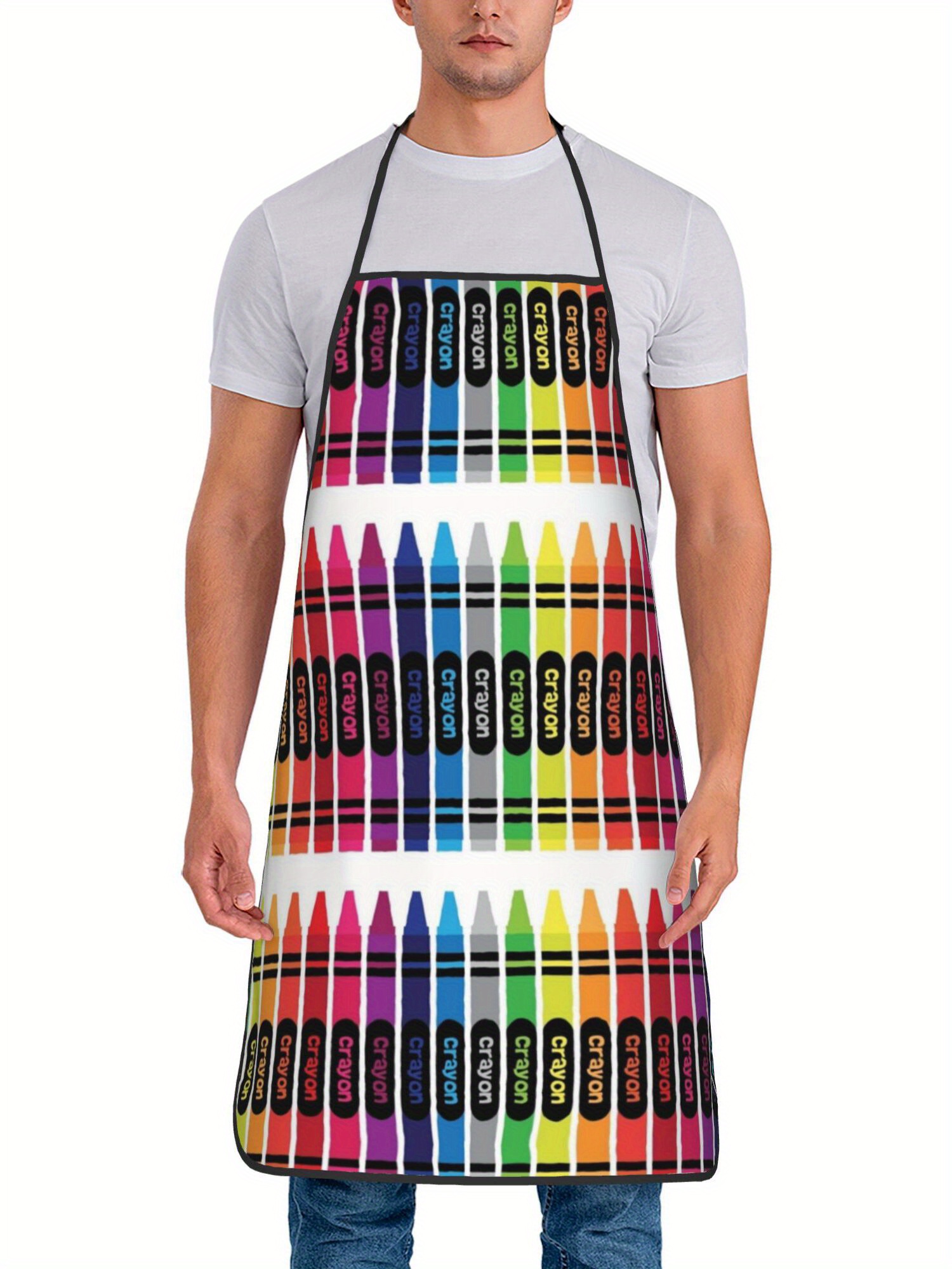Biały Fartuch z Tęczowymi Pask – Kitchen Baking Background recenzja i cena